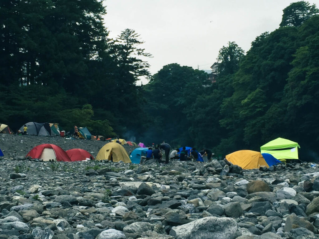 오쿠타마 히카와 캠핑장 캠핑족들의 모습