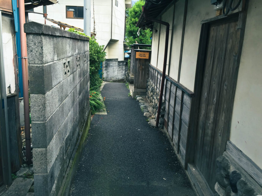 오쿠타마역 앞에 있는 골목길 야나기코지 (柳小路)