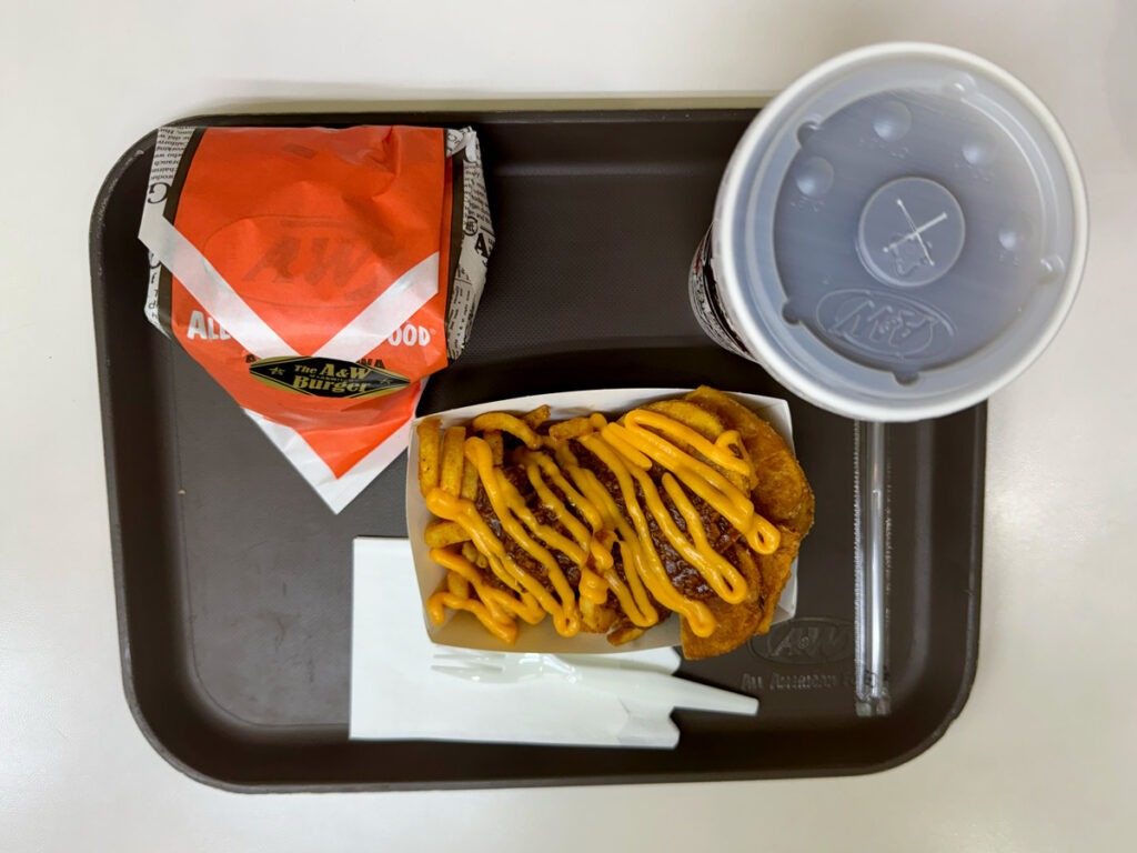 A&W 버거 세트