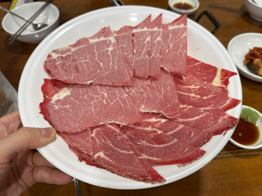 등촌샤브칼국수 샤브고기