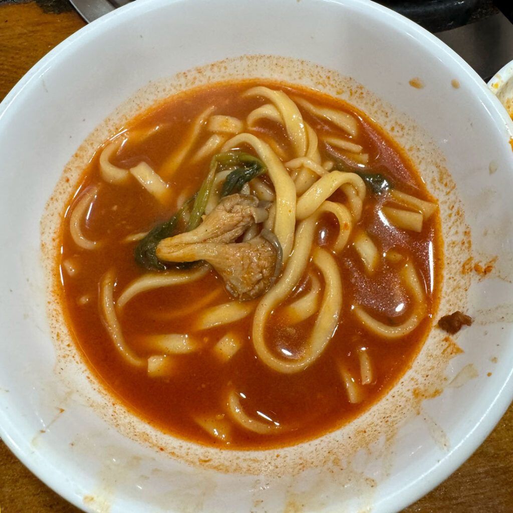 등촌샤브칼국수 버섯매운탕칼국수