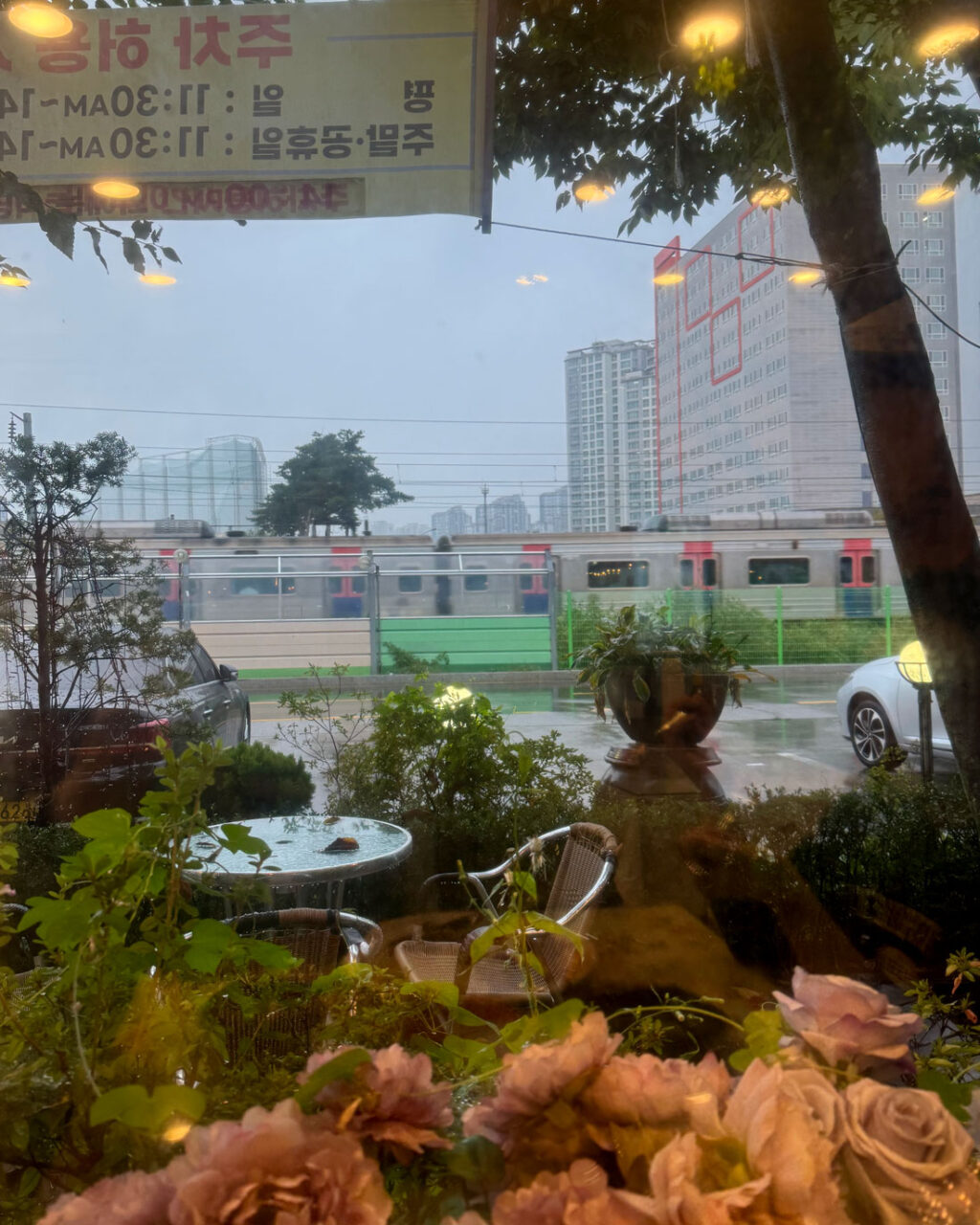 내사랑동까스 창밖으로 보이는 경의선 열차