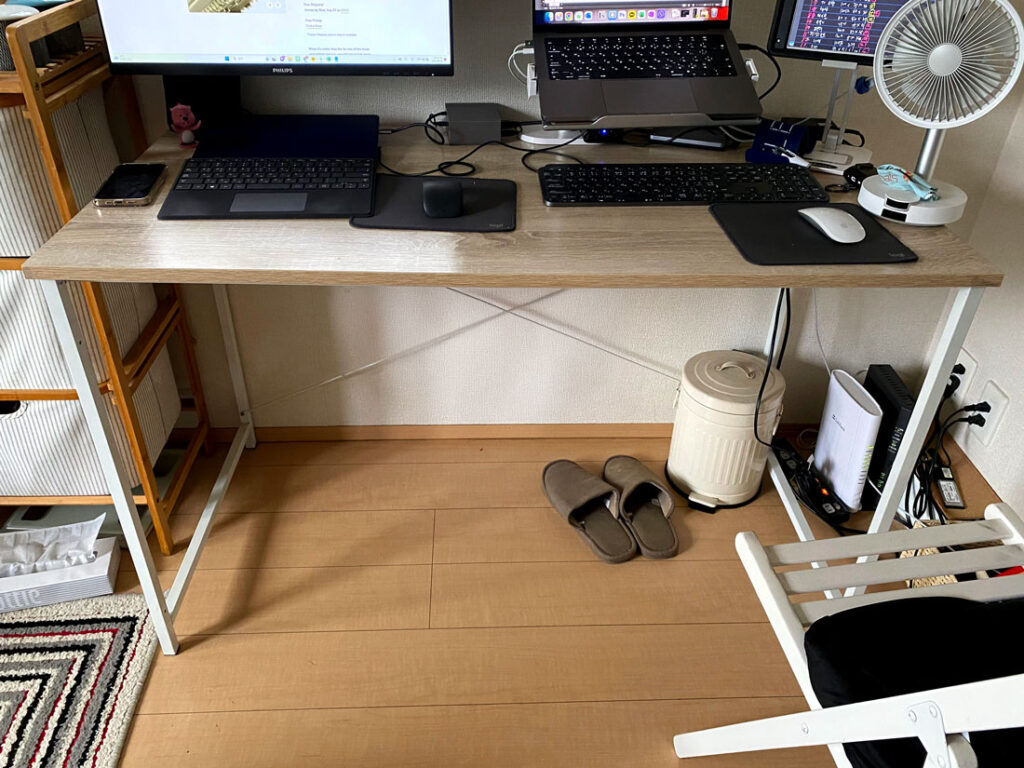 일본 집 재택근무때 사용했던 데스크 모습