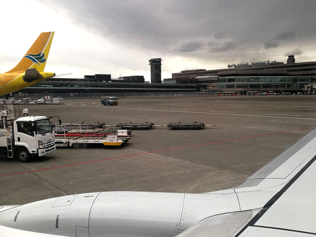 비행기에서 바라본 나리타공항 모습