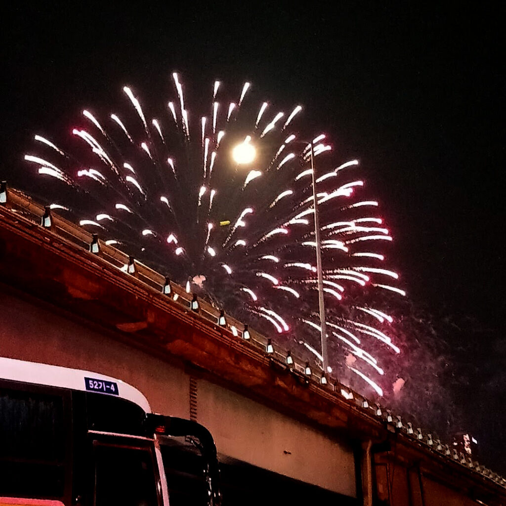 한강공원 불꽃놀이 폭죽