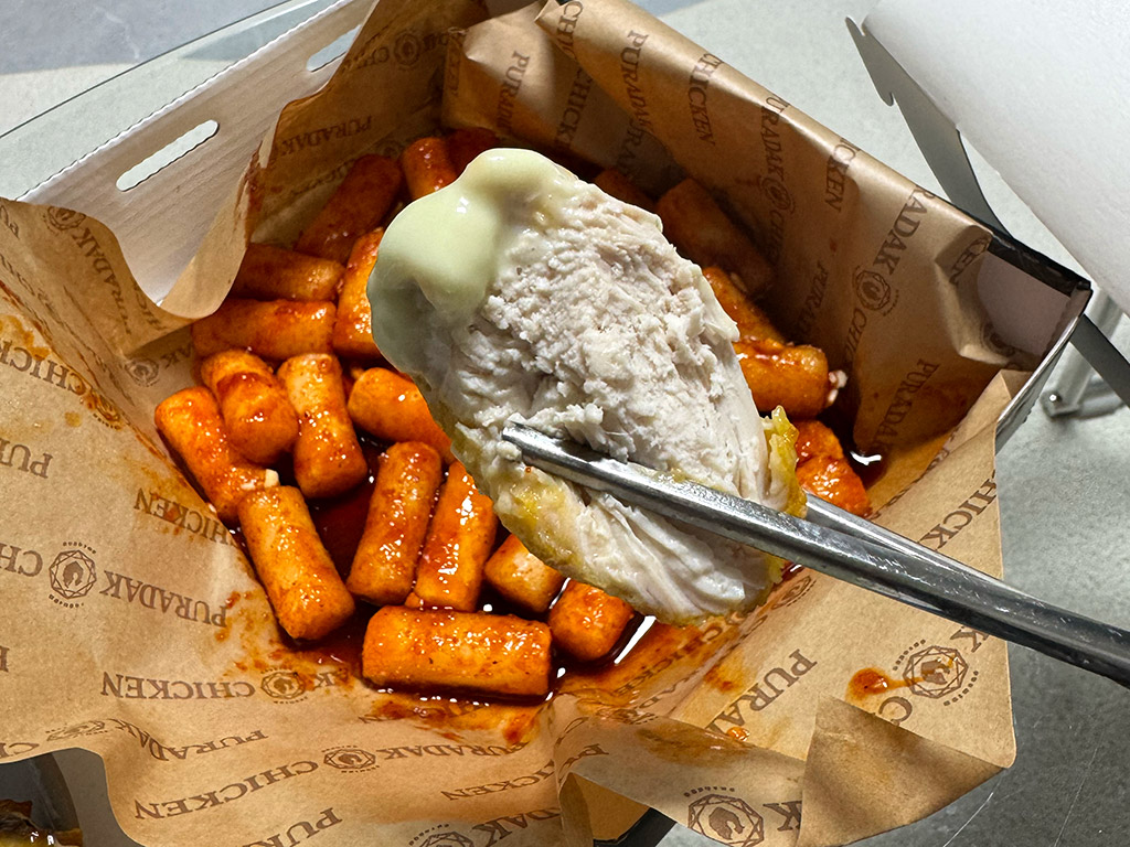 푸라닭 고추마요치킨 찍먹