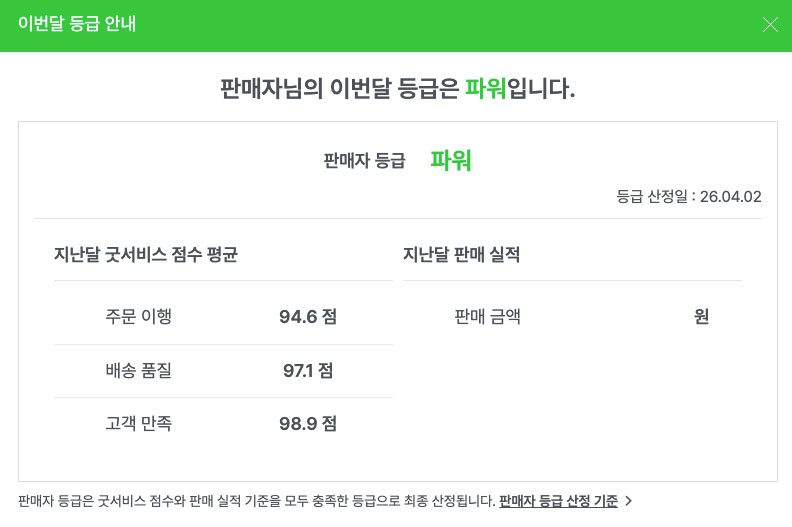 네이버 스마트스토어 등급 파워