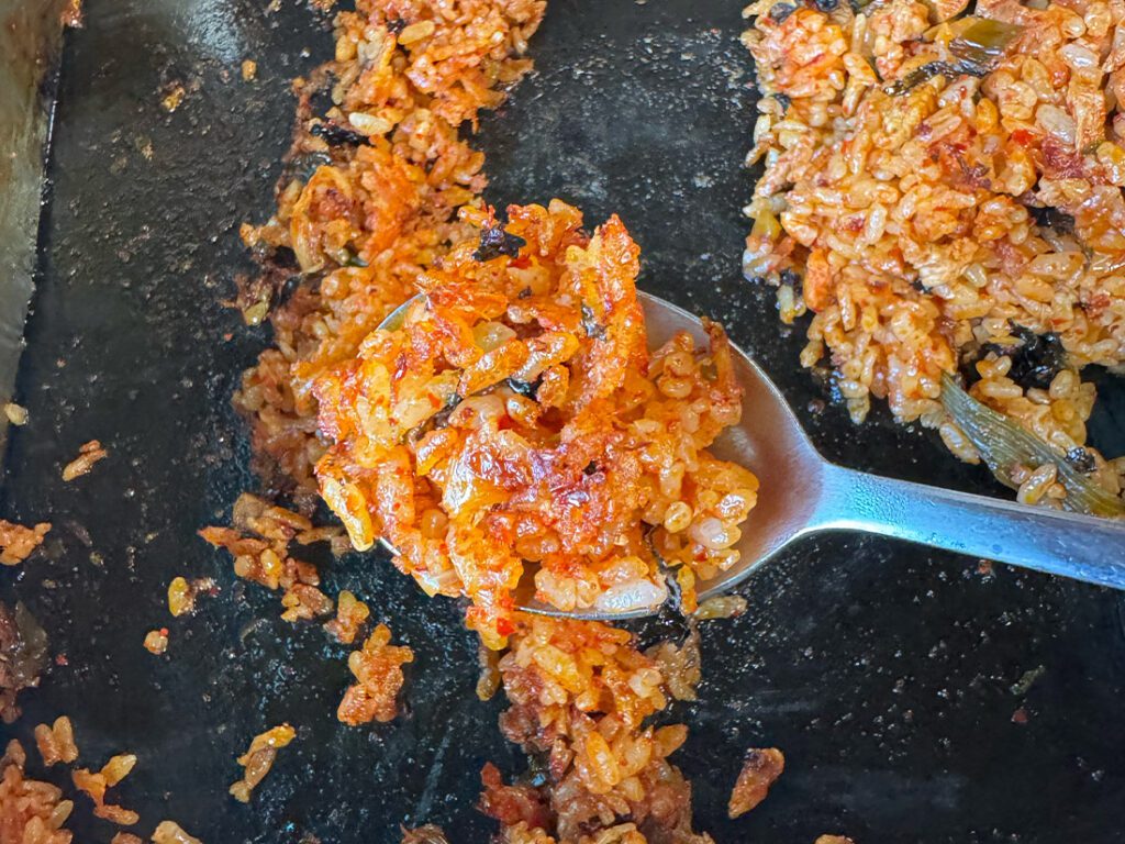 목노집 철판 볶음밥 한수저